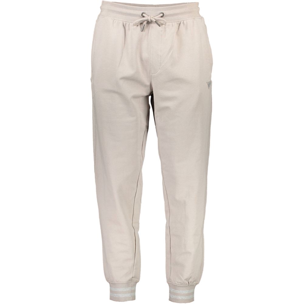 Beige Cotton Men's Trackpants