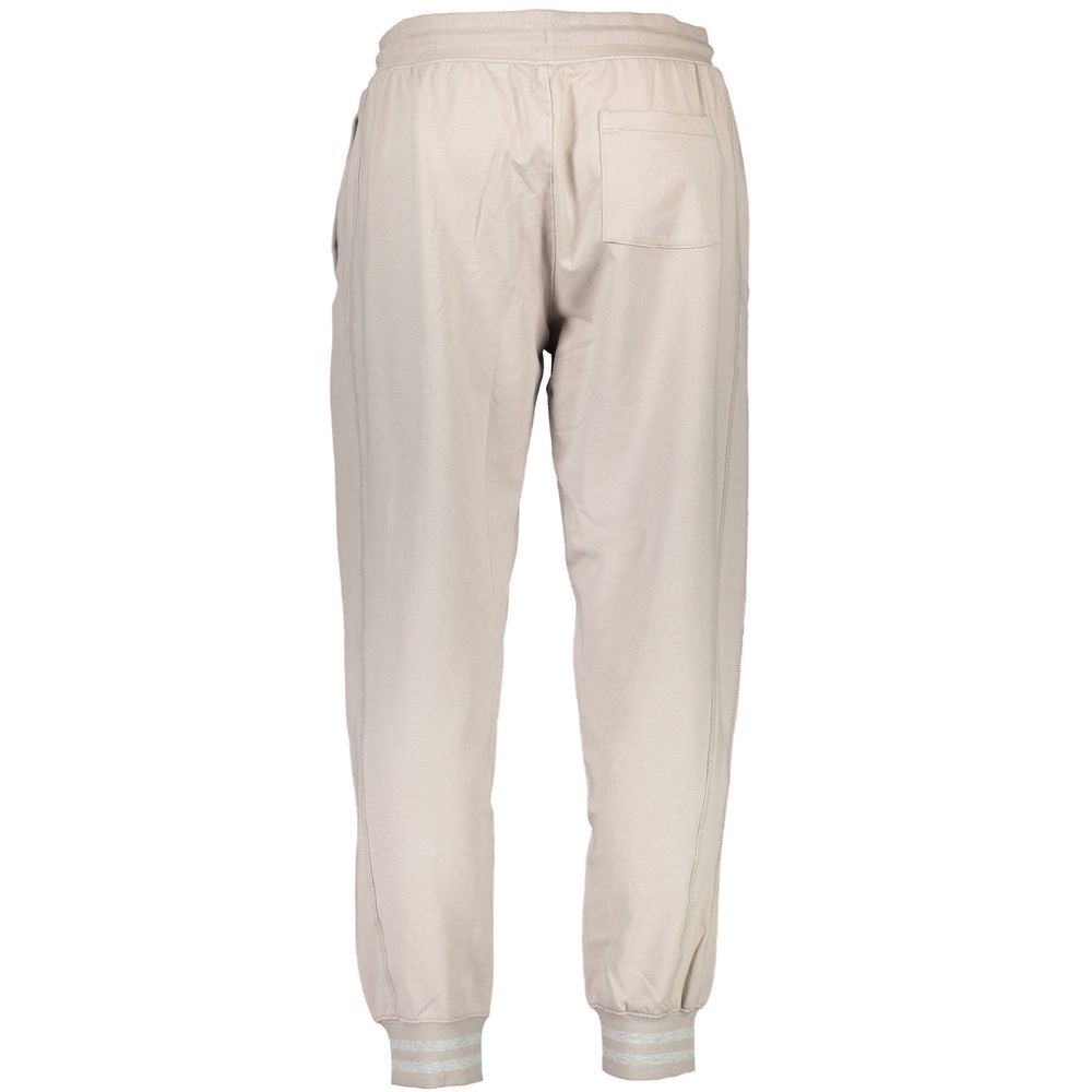 Beige Cotton Men's Trackpants
