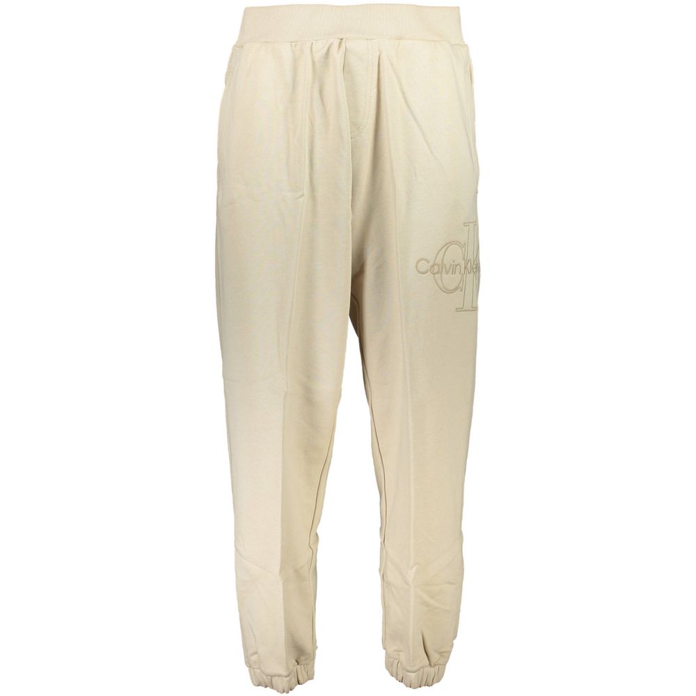 Beige Cotton Men's Sweatpant
