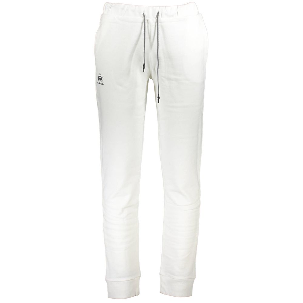 White Cotton Men's Track Pant