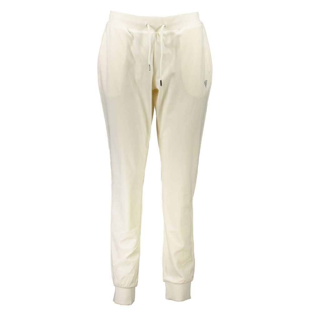 White Polyester Women's Track Pant