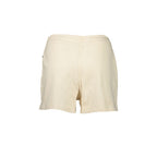 Beige Cotton Women Jogger Pant
