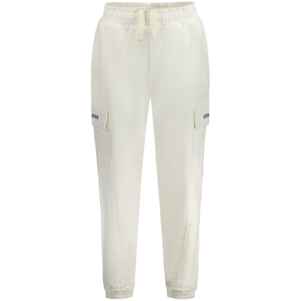 White Cotton Women Sweatpant