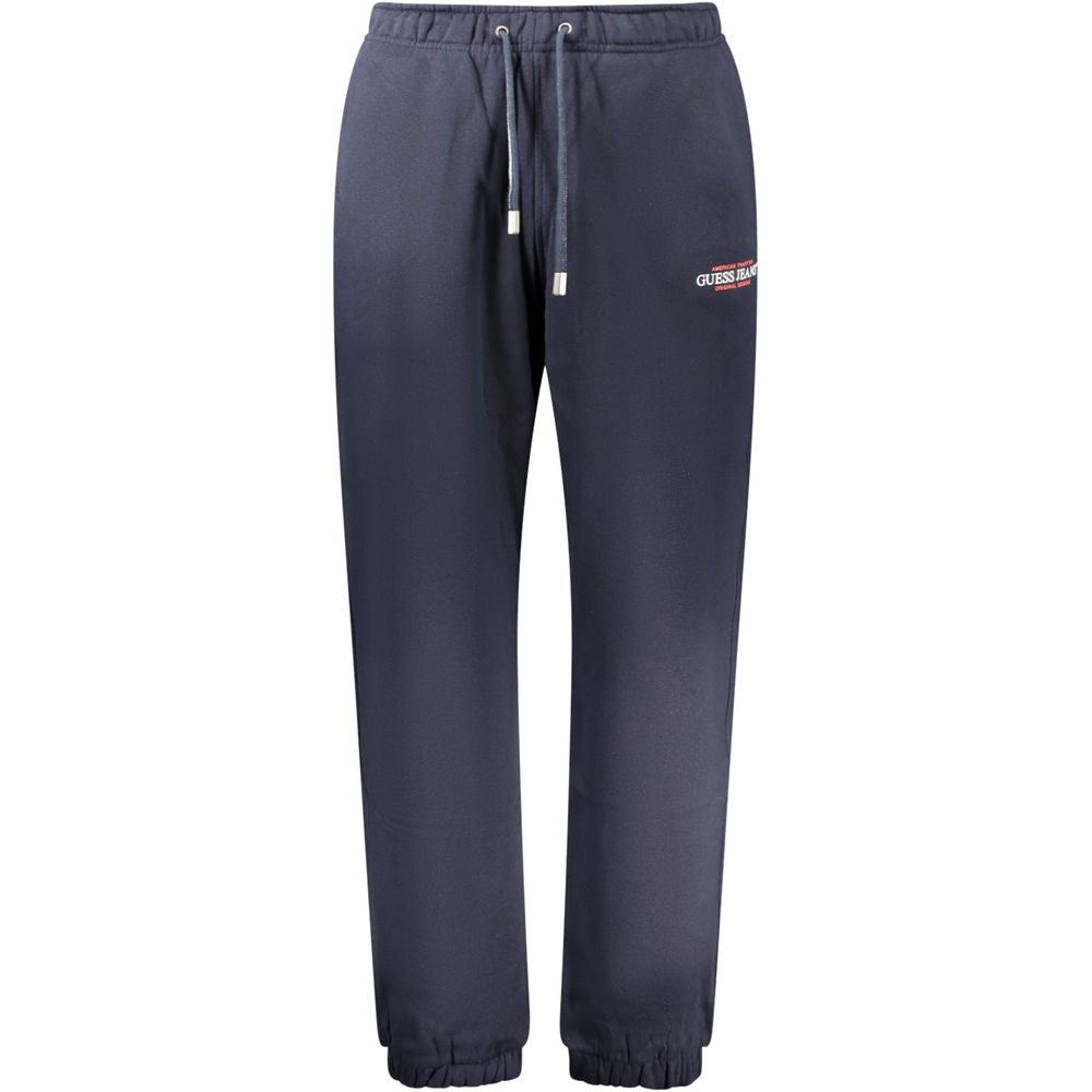 Blue Cotton Men's Track Pant
