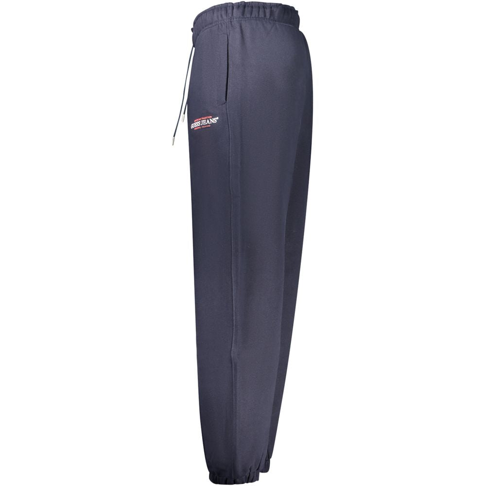 Blue Cotton Men's Track Pant