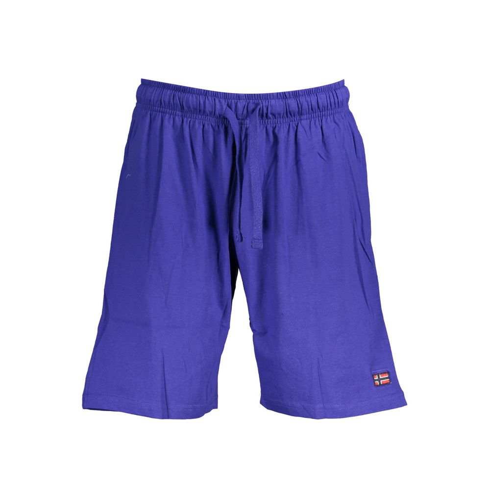 Blue Cotton Men's Bermuda Shorts
