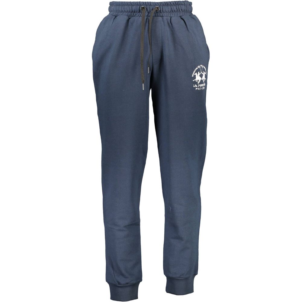 Blue Cotton Men Sweatpants