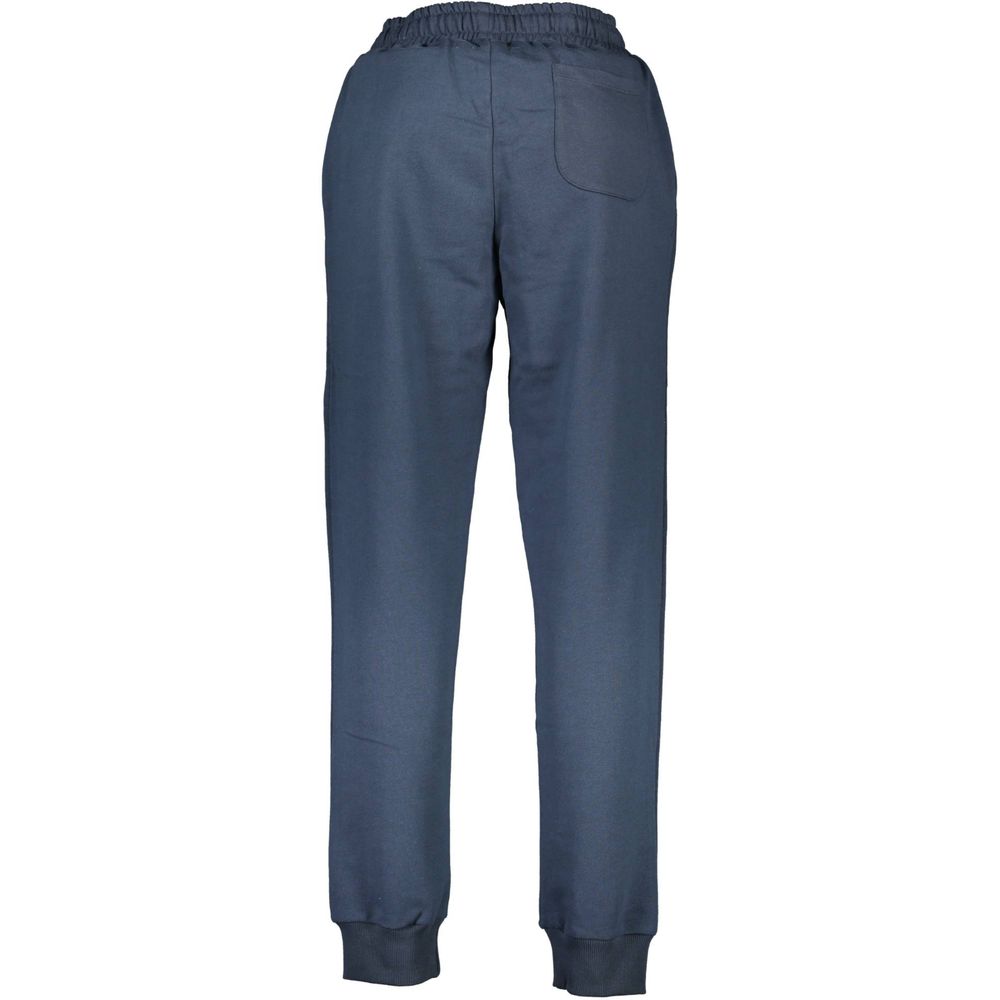 Blue Cotton Men Sweatpants