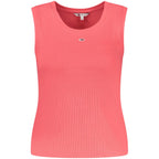 Pink Cotton Women Tank Top