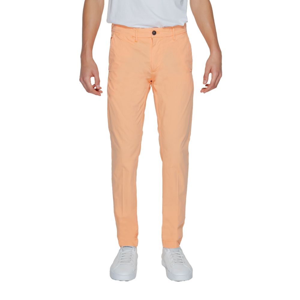 Orange Cotton Chino Pants