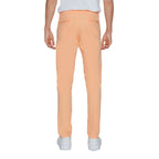Orange Cotton Chino Pants