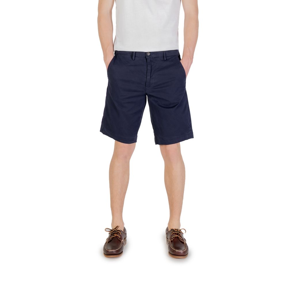 Blue Cotton Bermuda Shorts