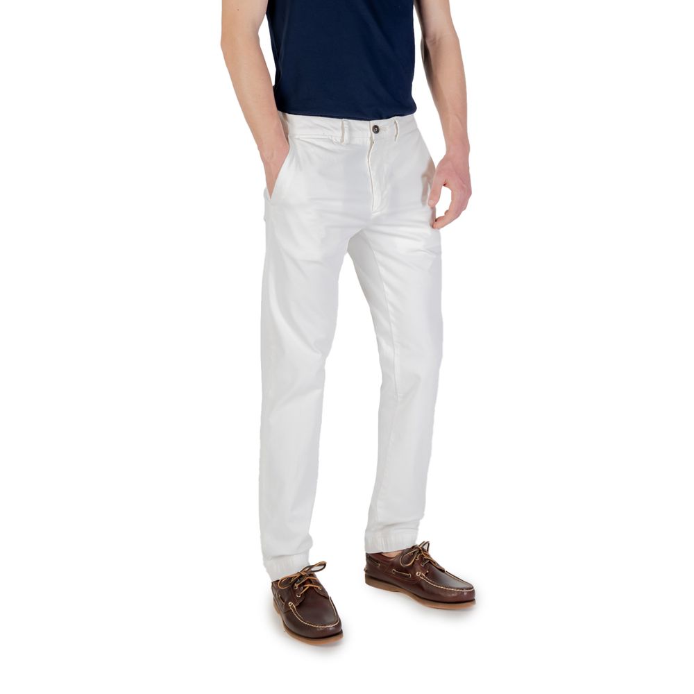 White Cotton Skinny Pants
