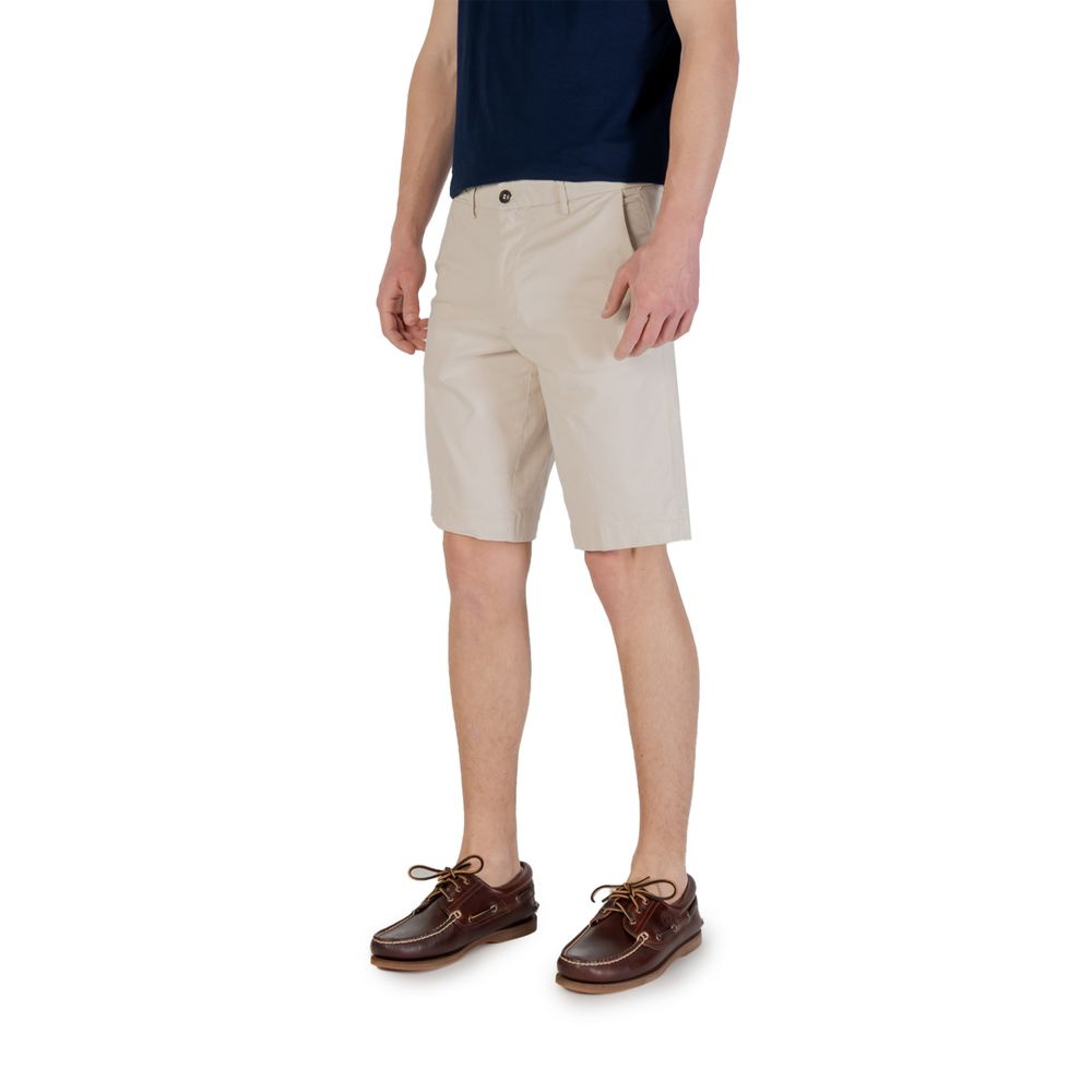 Beige Cotton Bermuda Shorts