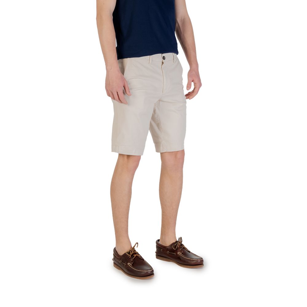 Beige Cotton Bermuda Shorts
