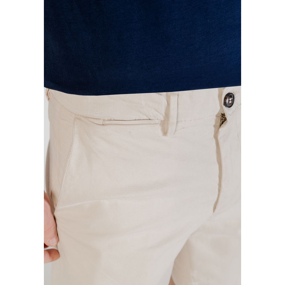 Beige Cotton Bermuda Shorts