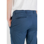 Blue Cotton Skinny Pants