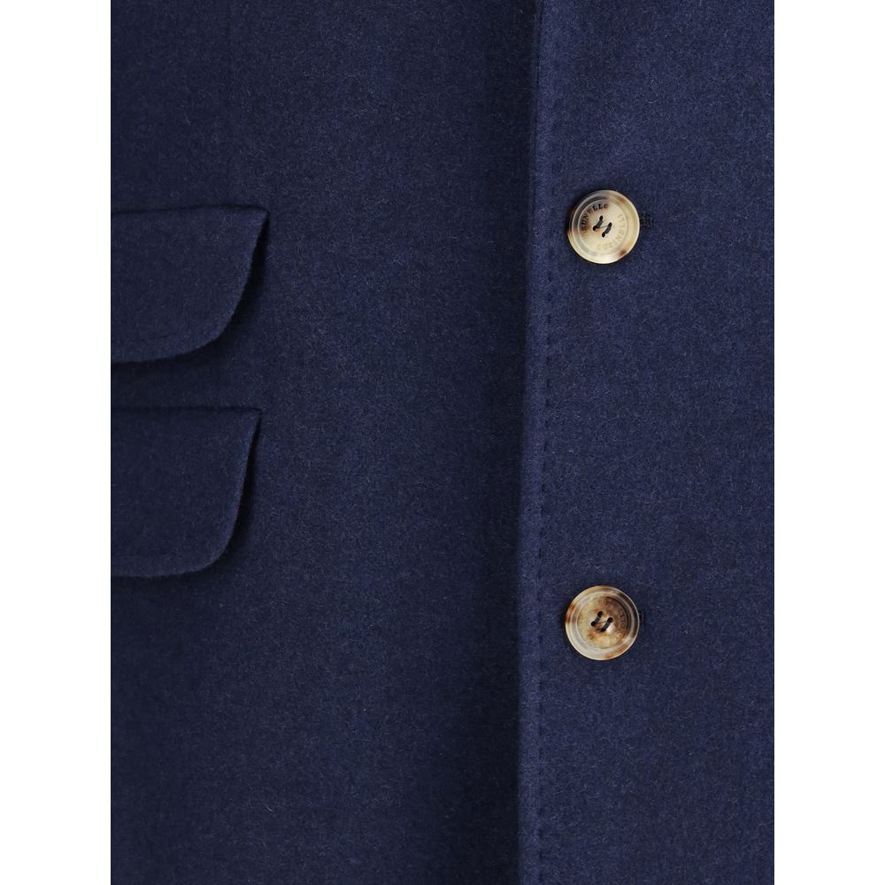 Blue Cashmere Coat