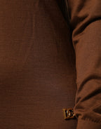 Brown Cashmere Turtle Neck Pullover Sweater