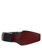 Black Crystal Embellished Men Short Boots Shoes