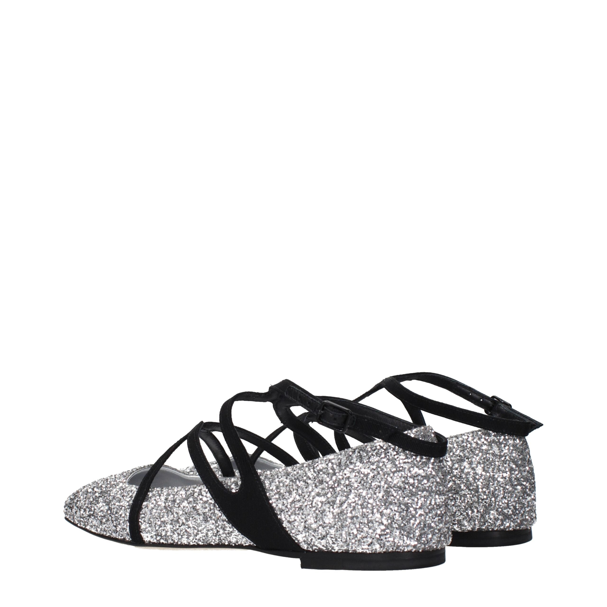Gray Plastic Ballet Flats