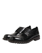 Black Leather Studded Men Formal Derby Shoes