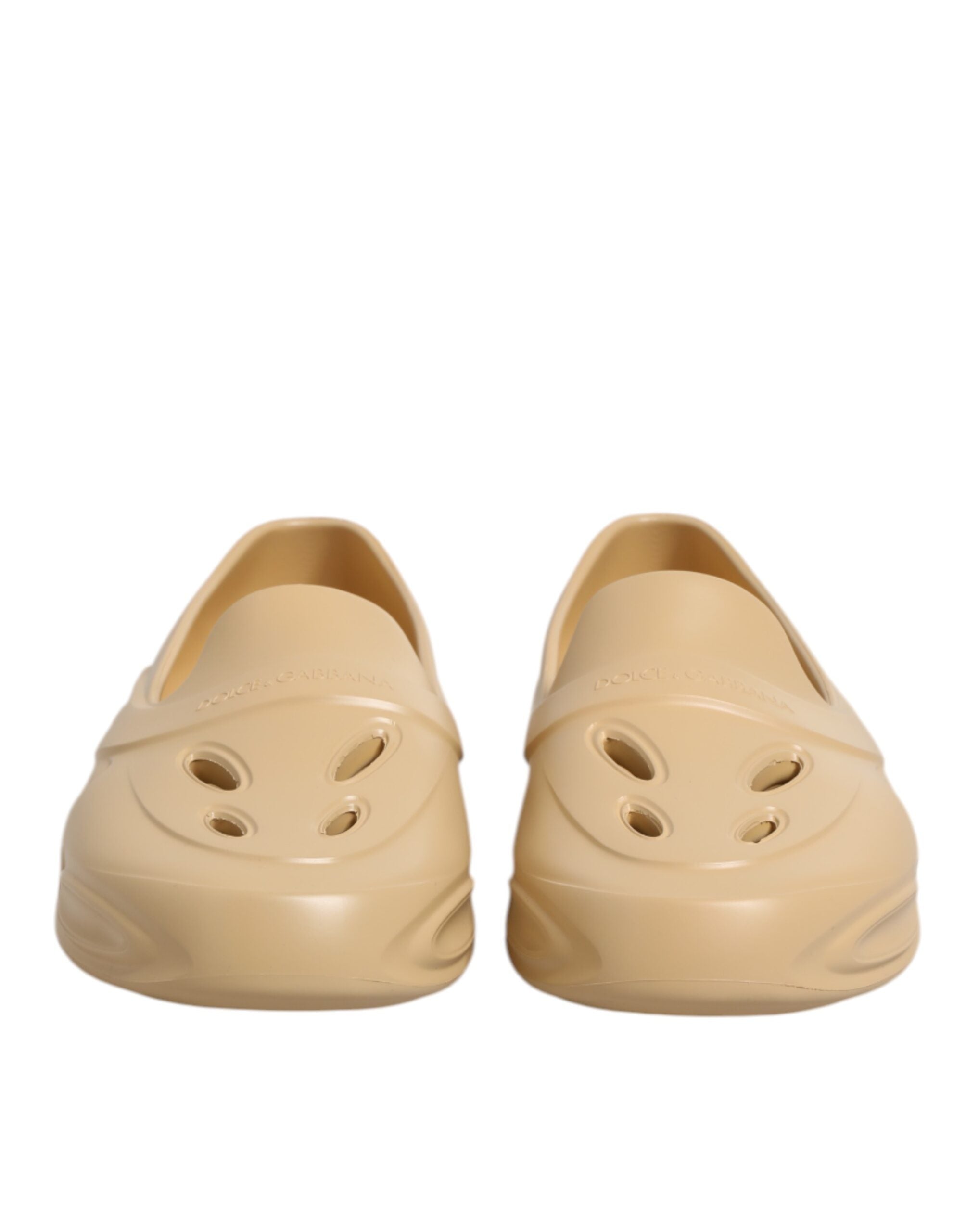 Beige Rubber Slides Low Top Sneakers Shoes