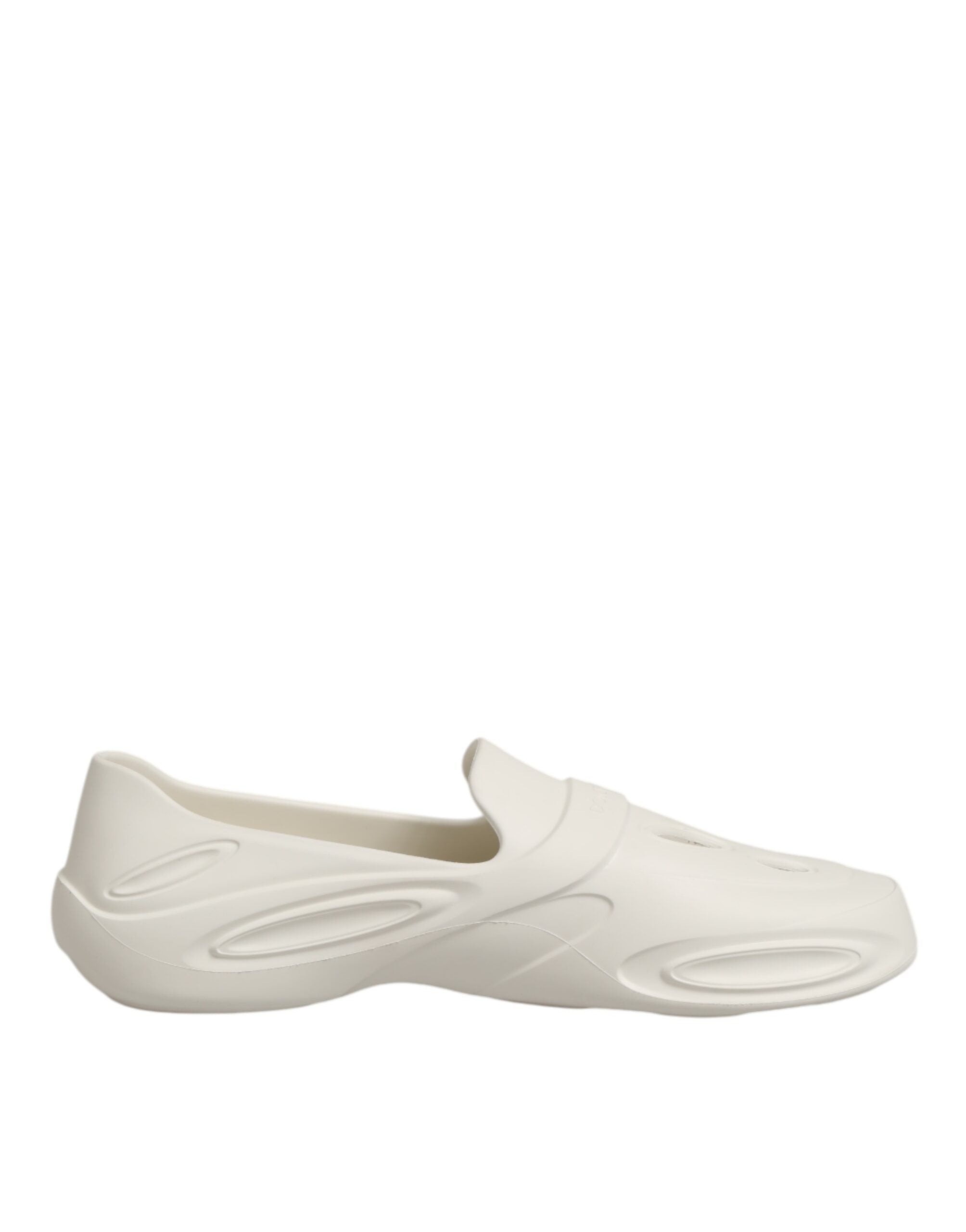 White Rubber Slides Low Top Sneakers Shoes