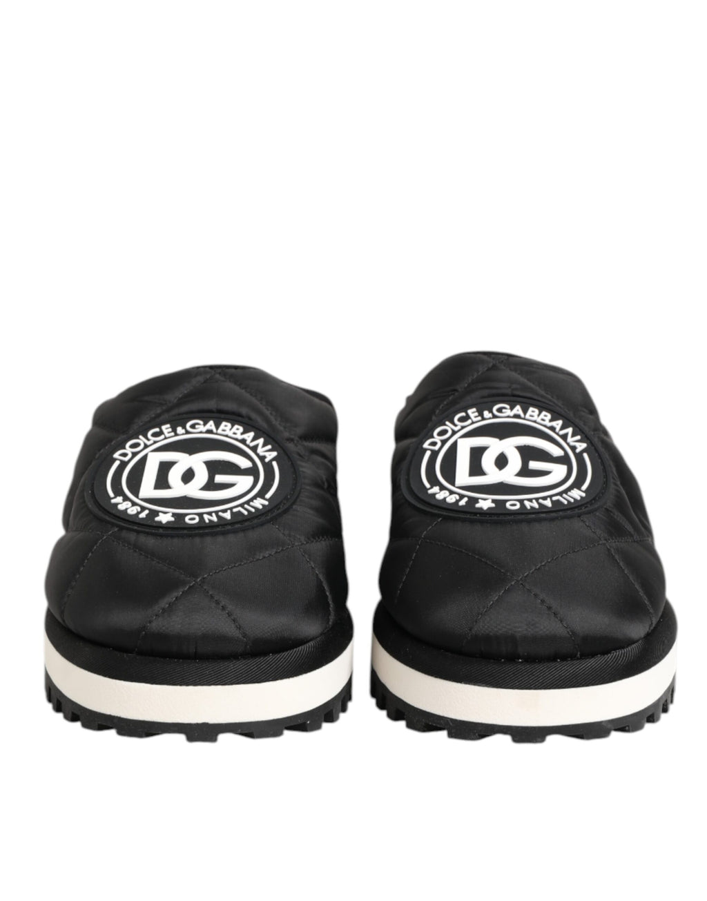 Black Nylon Low Top Slip On Sneaker Shoes