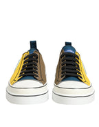 Multicolor Cotton Logo Low Top Sneakers Shoes