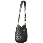 Black Polyurethane Women Handbag