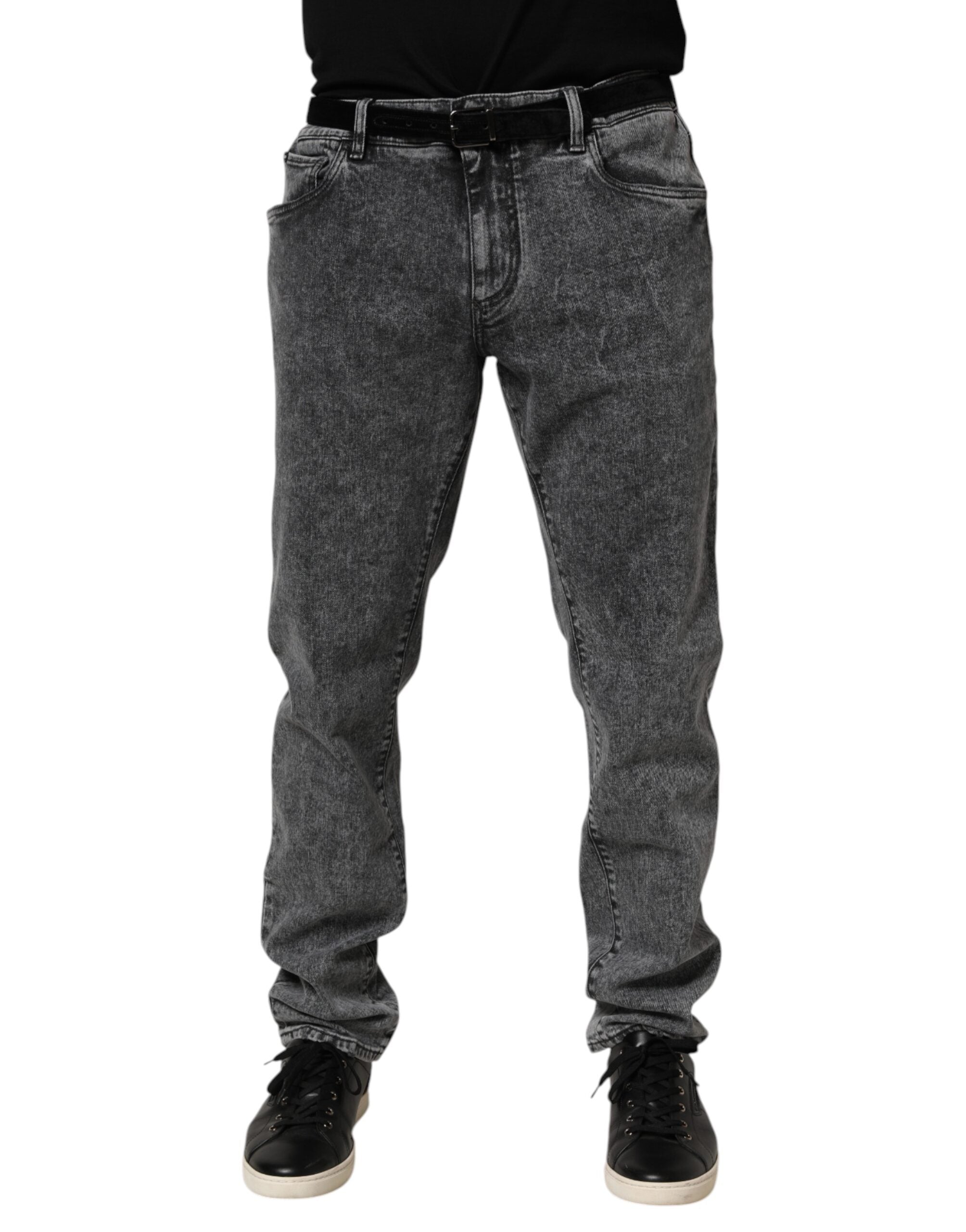 Gray Cotton Slim Fit Denim Trouser Jeans