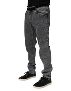 Gray Cotton Slim Fit Denim Trouser Jeans