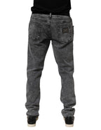 Gray Cotton Slim Fit Denim Trouser Jeans