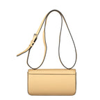 Beige Polyurethane Women Handbag