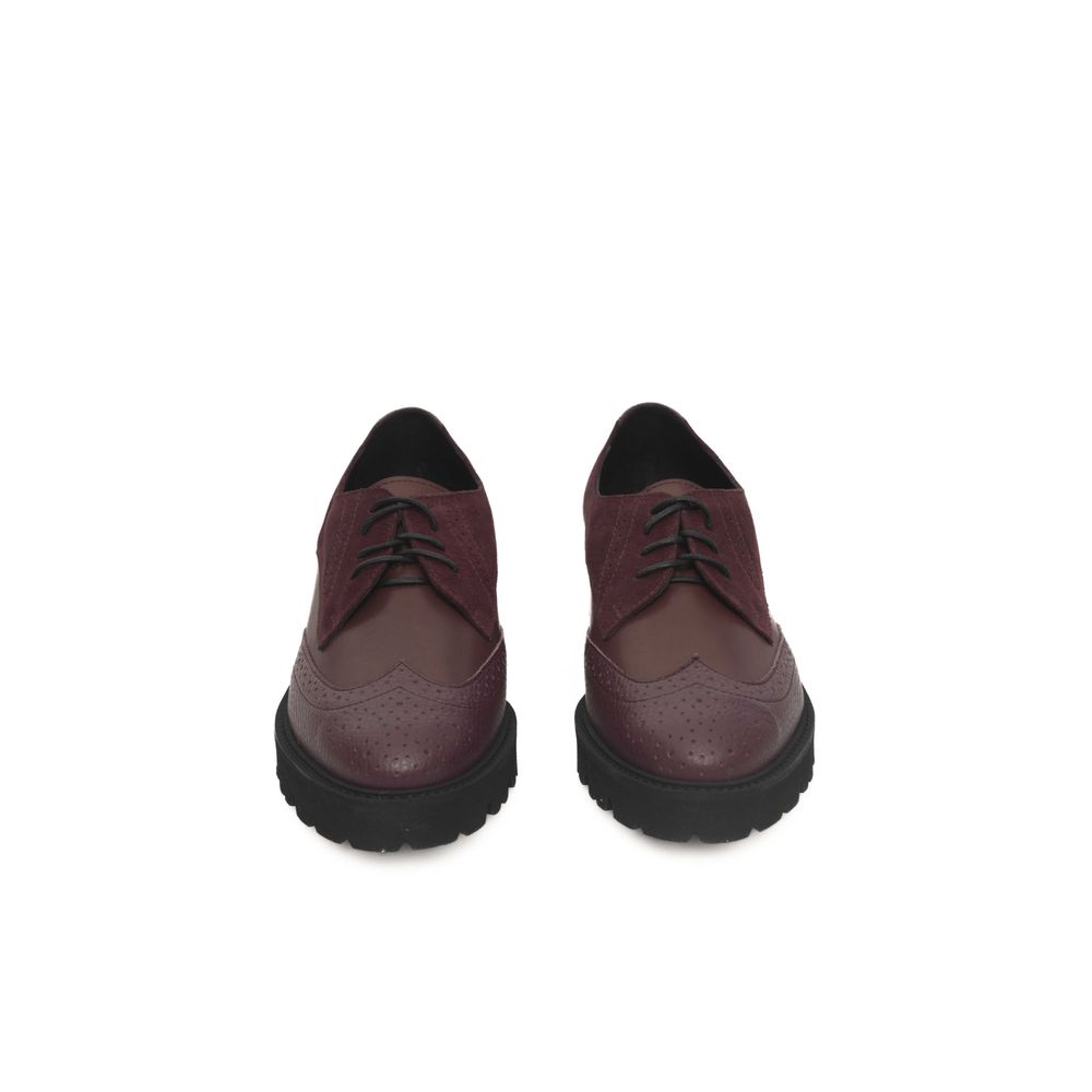 Burgundy Cowhide Women Loafer