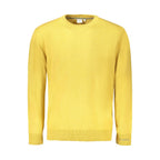 Yellow Cotton Men Sweater