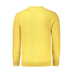 Yellow Cotton Men Sweater