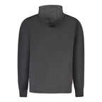 Black Cotton Men Sweatshirt
