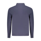 Blue Cotton Men Polo Shirt