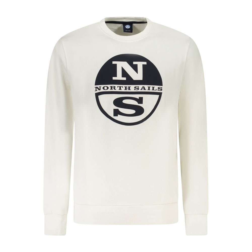 White Cotton Men's Sweatshirt
