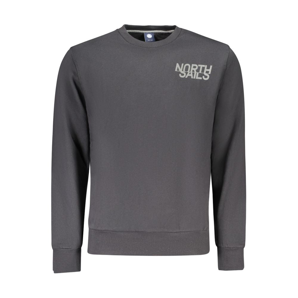 Black Cotton Men's Sweatshirt