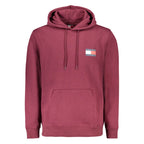 Red Cotton Men's Sweatshirt with Hood
