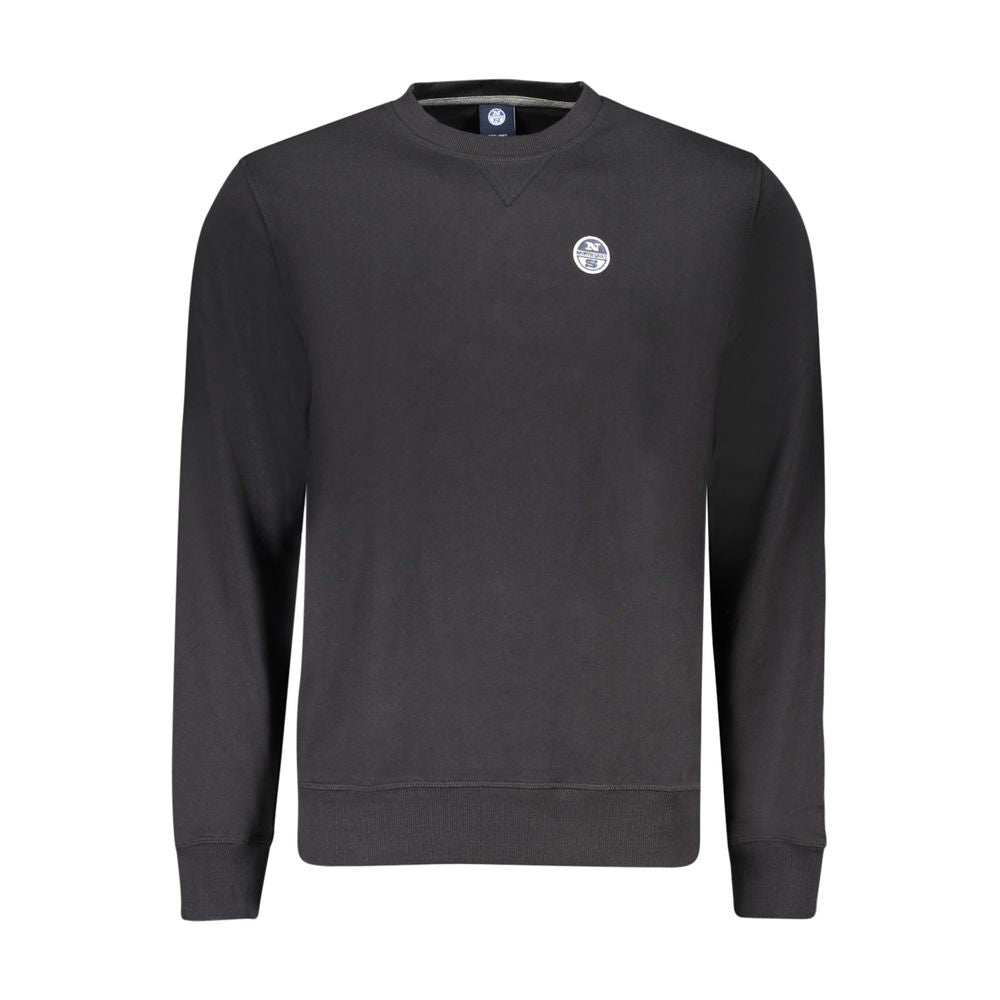 Black Cotton Mens Sweatshirt
