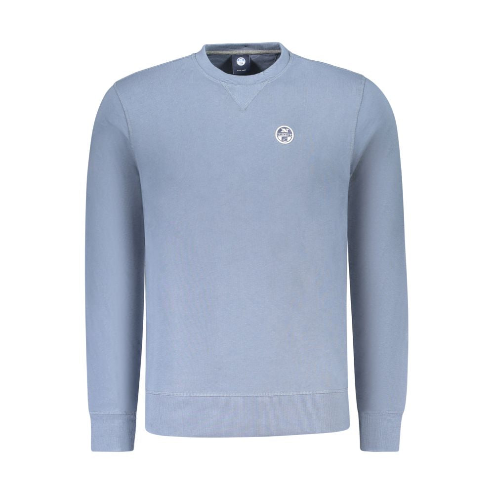 Blue Cotton Men Sweatshirt