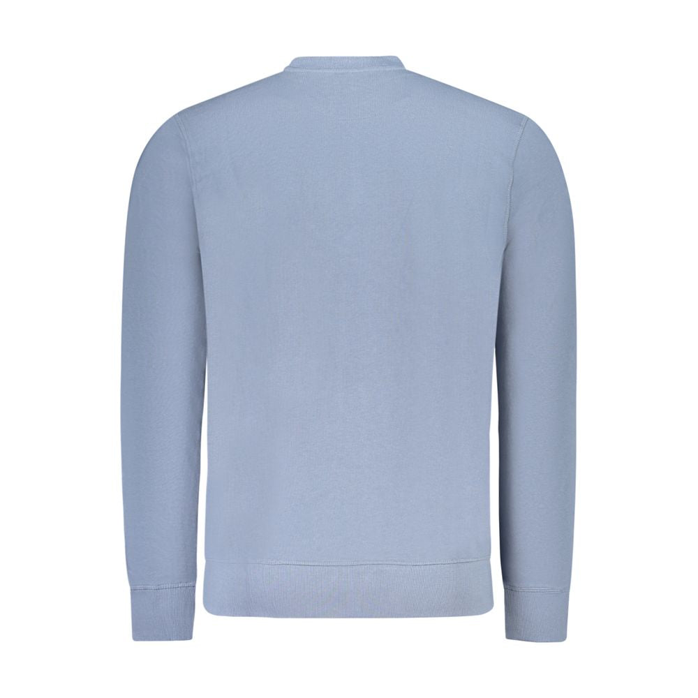 Blue Cotton Men Sweatshirt