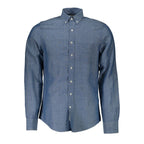 Blue Linen Men's Shirt