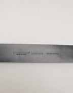 Black Calf Leather Studded Silver Buckle Belt