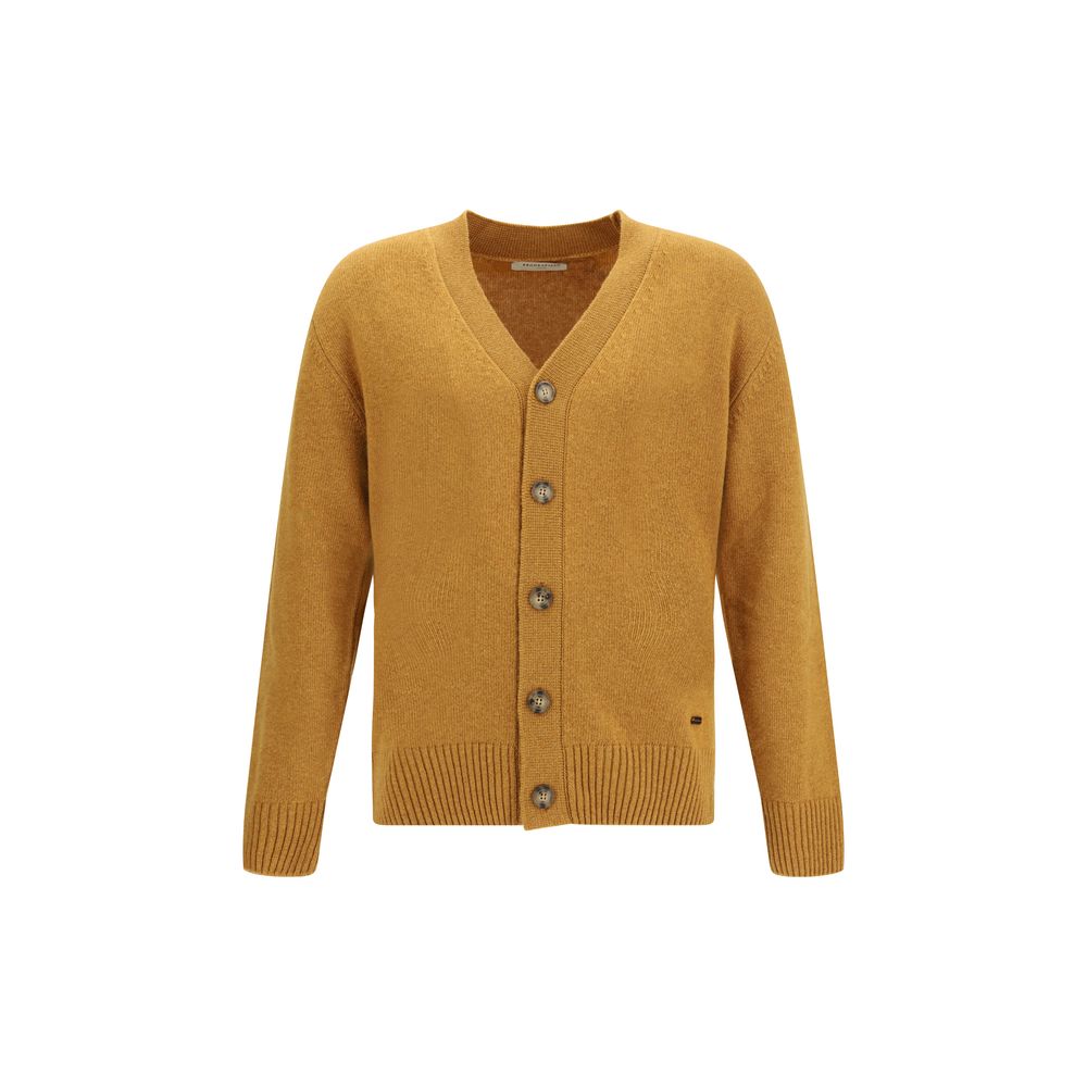 Bicolor Fleece Wool Cardigan