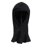 Black Nylon Elastane Balaclava Hood Face Cover Hat